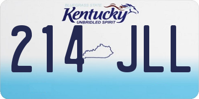 KY license plate 214JLL