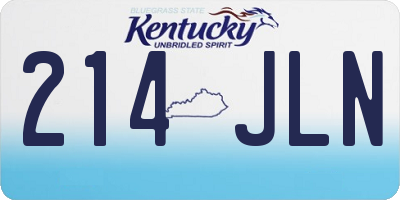 KY license plate 214JLN