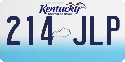 KY license plate 214JLP