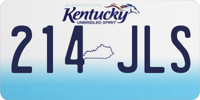 KY license plate 214JLS