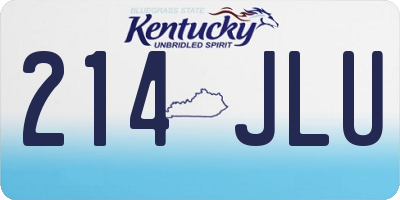 KY license plate 214JLU