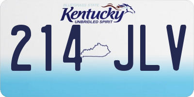 KY license plate 214JLV