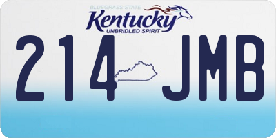KY license plate 214JMB