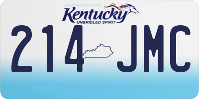 KY license plate 214JMC