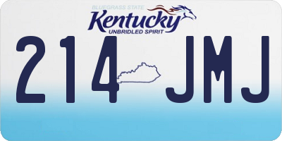 KY license plate 214JMJ