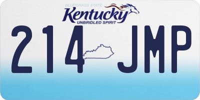 KY license plate 214JMP