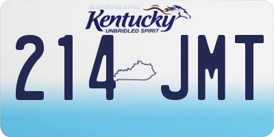 KY license plate 214JMT