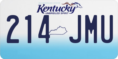 KY license plate 214JMU