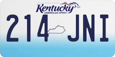 KY license plate 214JNI