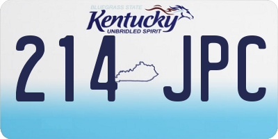 KY license plate 214JPC