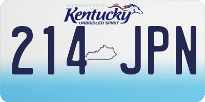 KY license plate 214JPN