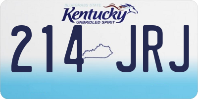 KY license plate 214JRJ