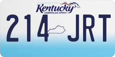 KY license plate 214JRT