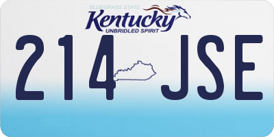 KY license plate 214JSE