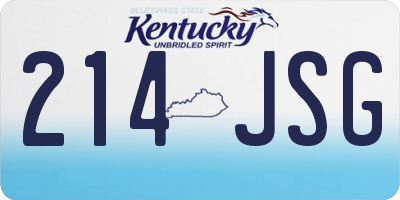 KY license plate 214JSG