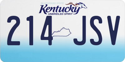 KY license plate 214JSV