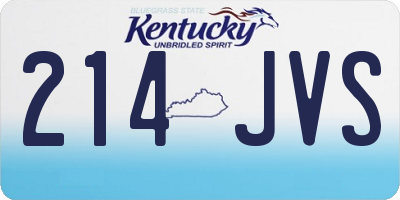 KY license plate 214JVS