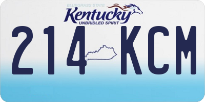 KY license plate 214KCM