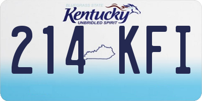 KY license plate 214KFI