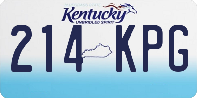KY license plate 214KPG
