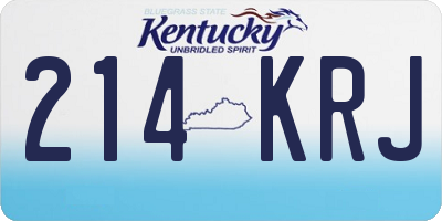 KY license plate 214KRJ