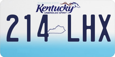 KY license plate 214LHX