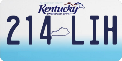 KY license plate 214LIH