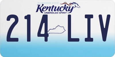 KY license plate 214LIV