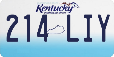 KY license plate 214LIY