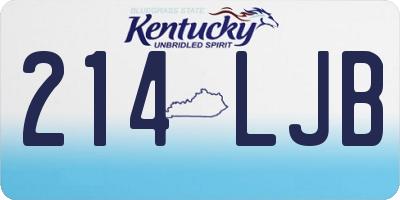 KY license plate 214LJB