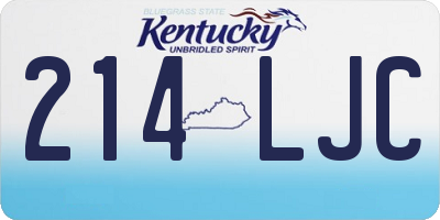 KY license plate 214LJC