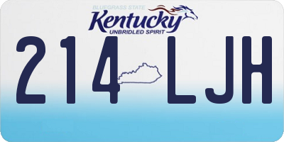 KY license plate 214LJH