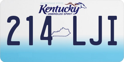KY license plate 214LJI