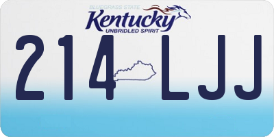 KY license plate 214LJJ