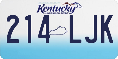 KY license plate 214LJK
