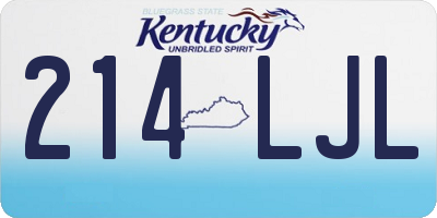 KY license plate 214LJL