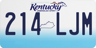 KY license plate 214LJM