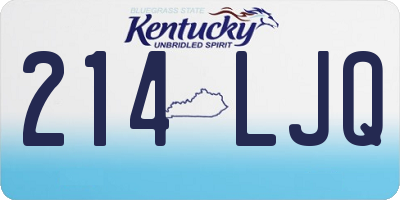 KY license plate 214LJQ
