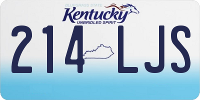 KY license plate 214LJS