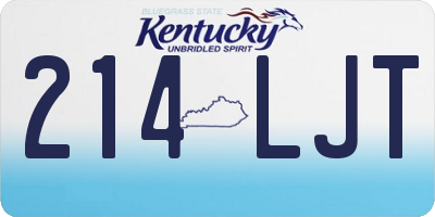 KY license plate 214LJT