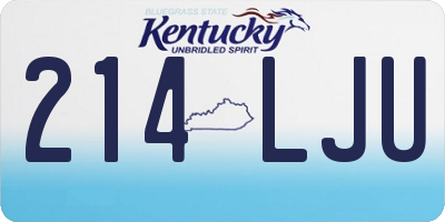 KY license plate 214LJU