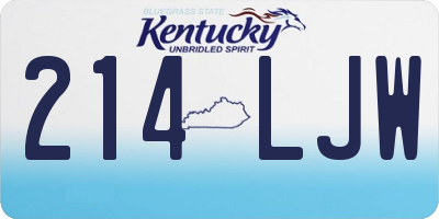 KY license plate 214LJW