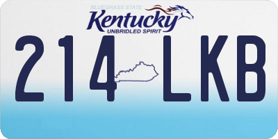KY license plate 214LKB