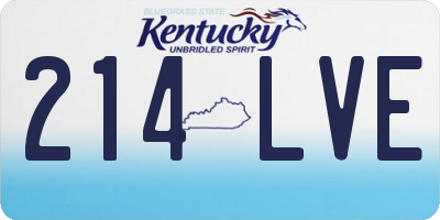 KY license plate 214LVE