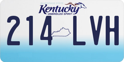 KY license plate 214LVH