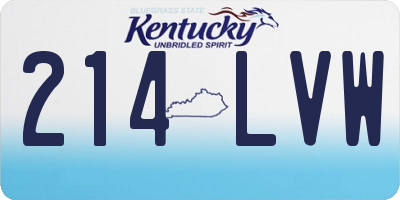 KY license plate 214LVW