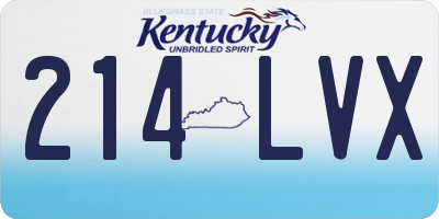 KY license plate 214LVX