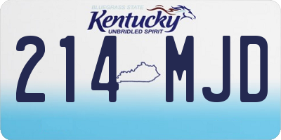 KY license plate 214MJD