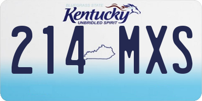 KY license plate 214MXS