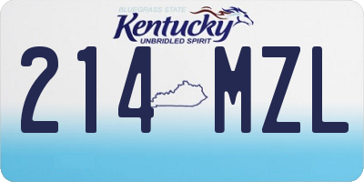 KY license plate 214MZL